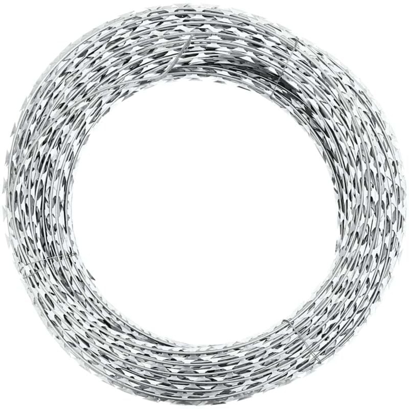 

vidaXL Alambrada de Concertina OTAN Helicoidal Acero Galvanizado 60 m