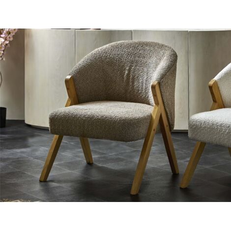 Natsu Soft Curl Vison Sessel 65X69X80 cm