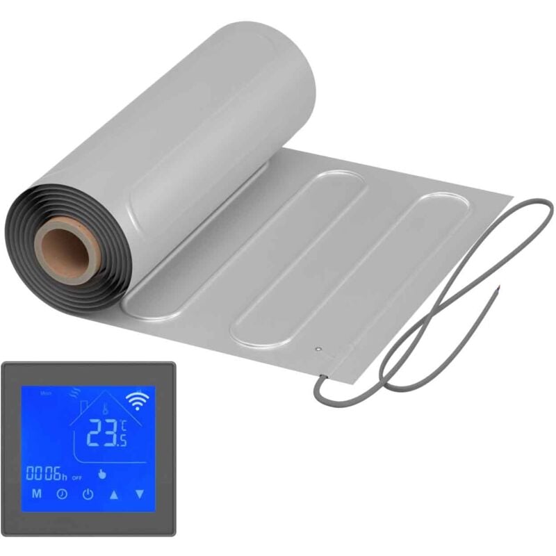 Natte chauffante Warmon alu 150 W/m² avec Thermostat mcs 450 intelligent WiFi Tactile noir - 2 m²