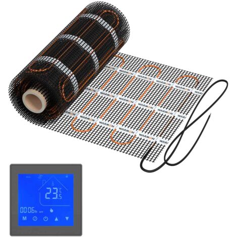 Natte chauffante WARMON CLASSIC LIGHT 100 W/m² avec Thermostat MCS 450 Tactile noir - 2,5 m²