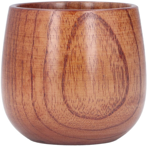 Natürlicher Holzbecher mit bauchiger Form für Tee, Kaffee oder Wein – Klassischer Becher für Küche oder Bar