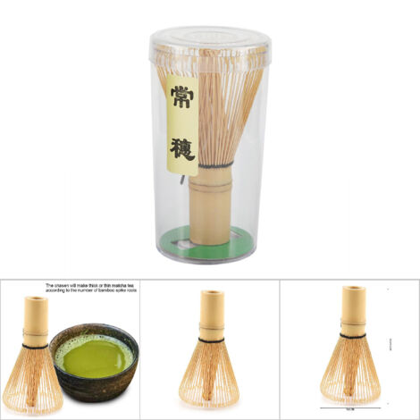 Natürlicher Matcha-Besen aus Bambus – 64 Zinken für die Zubereitung von Grüntee