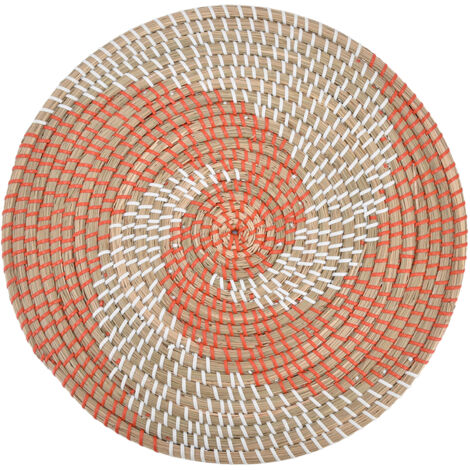 Natürlicher Rattan-Wandkorb, rustikale und elegante Dekoration für Wohnzimmer, Schlafzimmer, Badezimmer, Geschenk