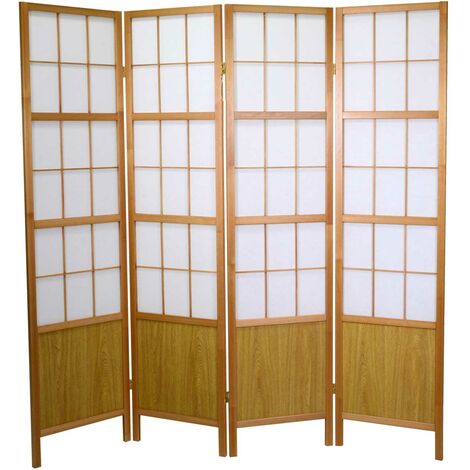 Natürlicher Reispapier Windschutz 44x2,1xh178,5 cm