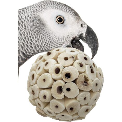 Natürlicher Sola Ball Soft Chew Shred für die Futtersuche – geeignet für Papageien wie Amazonen, Nymphensittiche, Sittiche, Mönchsittiche, Weißbauchpapageien, Edelpapageien, Wellensittiche, Kaninchen,