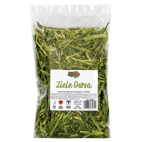 Natürliches Haferkraut für Kaninchen und Nagetiere, Kräuterfutter Allegia 80 g
