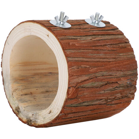 Natürliches Holznest für Hamster, Eichhörnchen und Papageien – Versteck und Spielzeug für Kleintiere