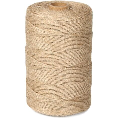 Natürliches Juteseil 2 mm x 200 m, ideal für Gartenarbeit, Heimwerkerarbeiten und manuelle Katzenkratzbäume
