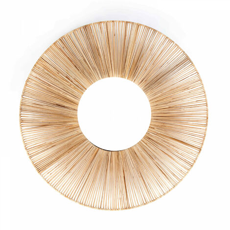 OVIALA Natur-Rattanspiegel 60 cm