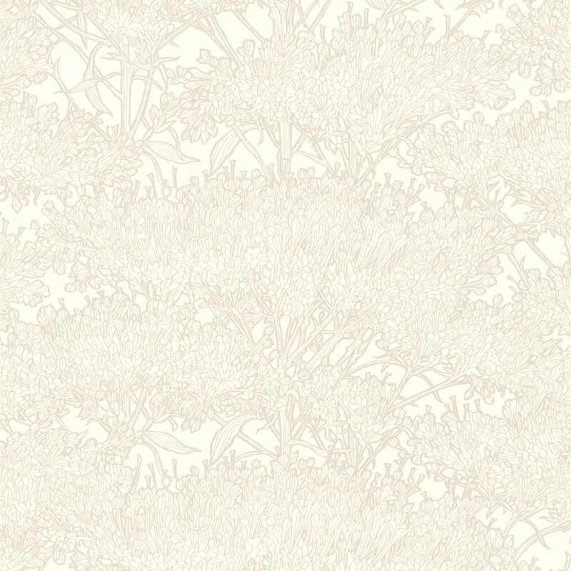 Profhome - Natur Tapete 369727 Vliestapete Leicht Strukturiert Mit Floralen Ornamenten Matt Creme Gold Grau 5, 33 M2