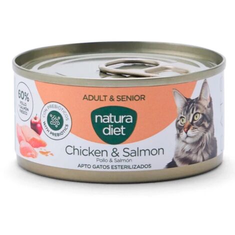 Natura Diet CAT Adult Paté Chicken & Salmon 85G caja x24