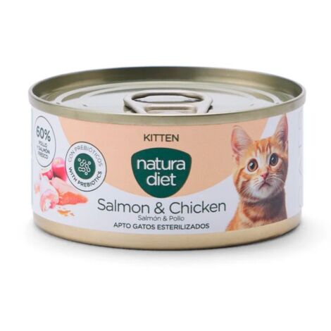 Natura Diet CAT Kitten Paté Salmon & Chicken 85G caja x24
