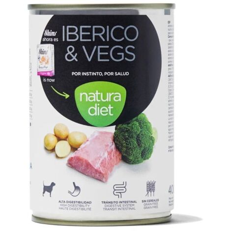 NATURA DIET DOG Ibérico & Légumes, boîte de 400 g x12