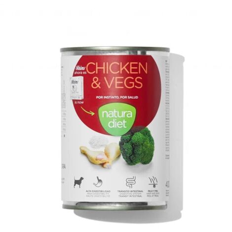 NATURA DIET DOG Poulet et légumes, boîte de 400 g x12