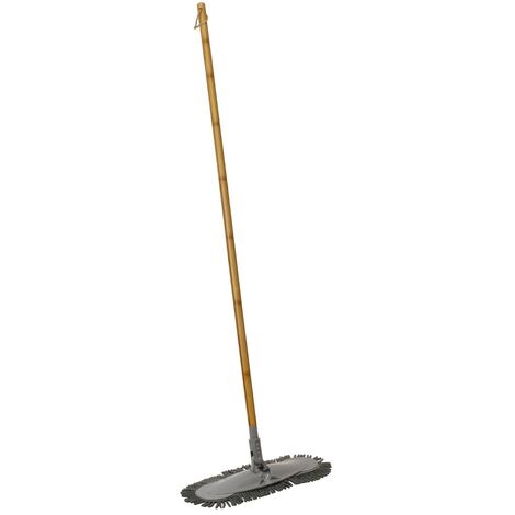 Natural Bamboo and Chenille Flat Floor Mop