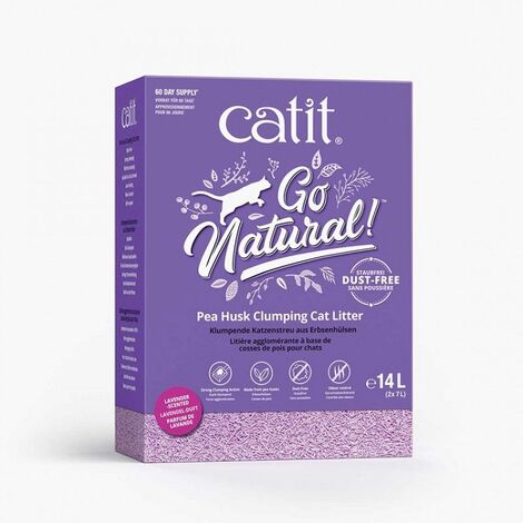 Natural Catit Go! Guisante Sand, Lavendel 14l