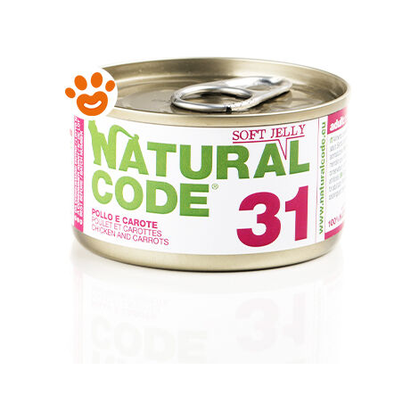 Natural Code 31 Cat Adult al Pollo e Carote in Jelly  - Natural Code 31 Cat Adult al Pollo e Carote in Jelly - Lattina Da 85 Gr