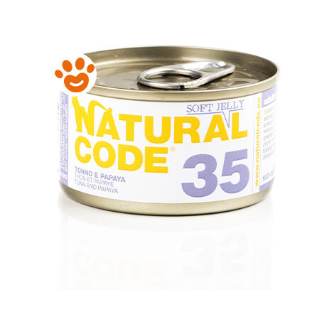 Natural Code 35 Cat Adult al Tonno e Papaya in Jelly  - Natural Code 35 Cat Adult al Tonno e Papaya in Jelly - Lattina Da 85 Gr