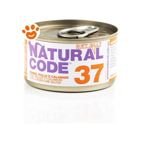 Natural Code 37 Cat Adult al Tonno, Pollo e Calamari in Jelly  - Natural Code 37 Cat Adult al Tonno, Pollo e Calamari in Jelly - Lattina Da 85 Gr