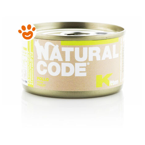 Natural Code Cat Kitten al Pollo  - Natural Code Cat Kitten al Pollo - Lattina Da 85 Gr