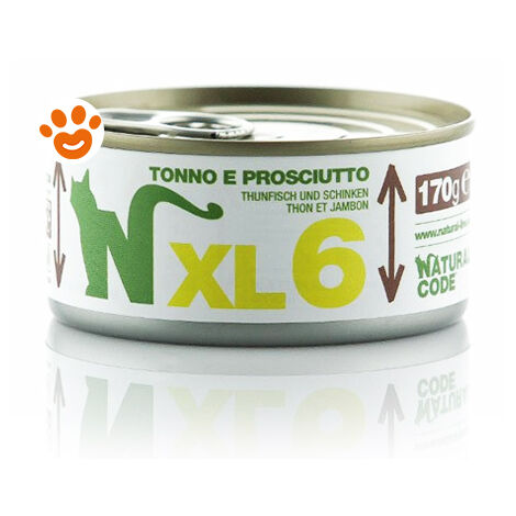 Natural Code Gatto 170gr XL6 Tonno e Prosciutto