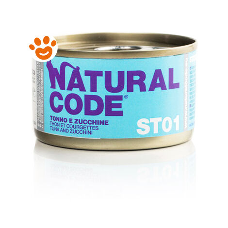 Natural Code Gatto Sterilizzato Lattina 85gr Tonno e Zucchine