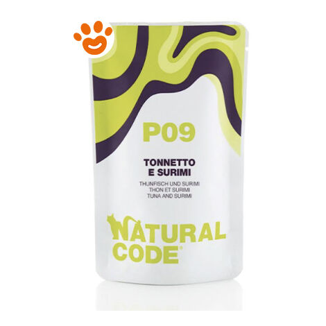 Natural Code P09 Cat Adult con Tonnetto Palamita e Surimi - Natural Code P09 Cat Adult con Tonnetto Palamita e Surimi - Bustina Da 70 Gr