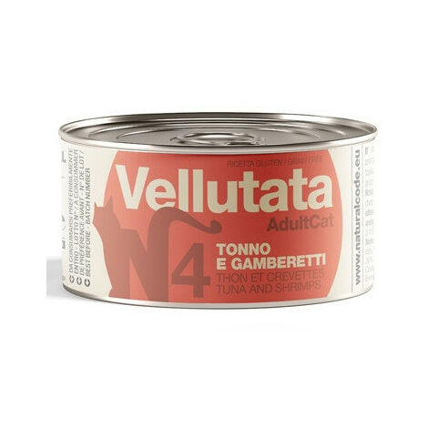 NATURAL CODE Vellutata per Gatti Adulti da 85 gr 4 - Tonno e Gamberetti