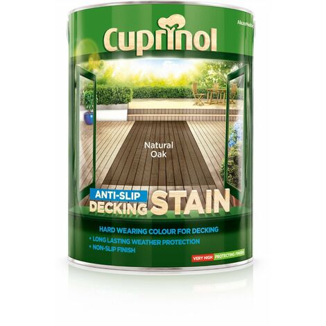 Cuprinol Anti Slip Decking Stain - Natural Oak - 5 Litre