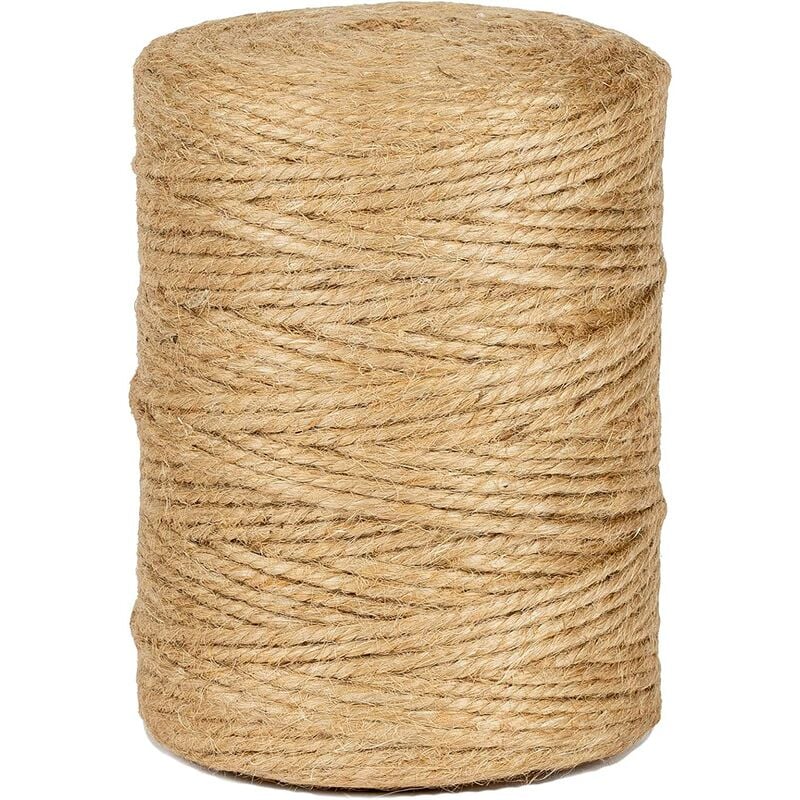 Natural Dyed Jute Twine 200m, Gift Straps, Gift Wrapping Rope, Christmas Gift Wrapping, Odorless, for diy, Gardening, Maintenance, Wrapping, Arts and