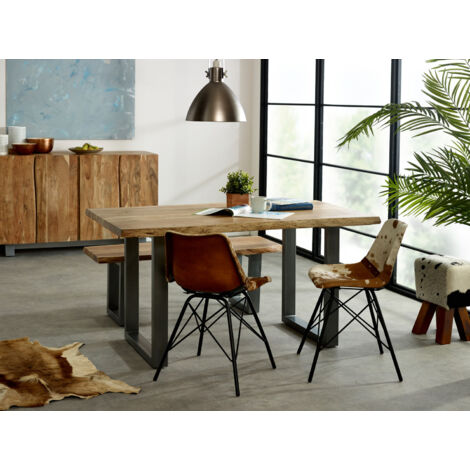 Natural Essential Live Edge Medium Dining Table