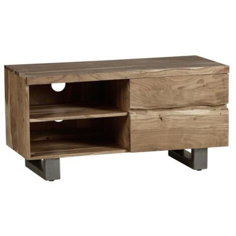 Natural Essential Live Edge Small TV Unit