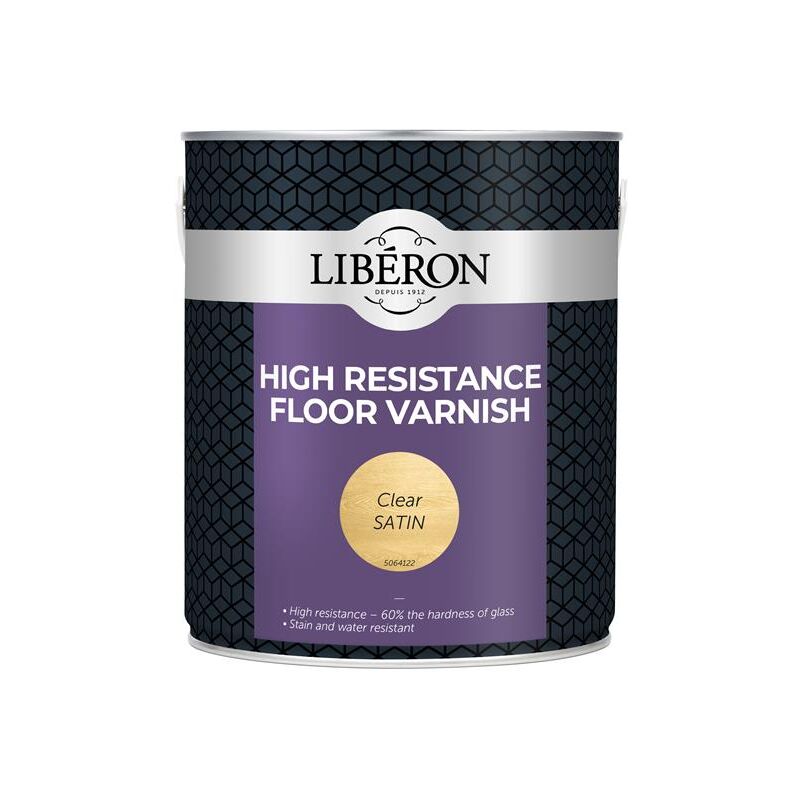 024553 High Resistance Floor Varnish Clear Satin 2.5 litre LIBHRFVCS25L - Liberon