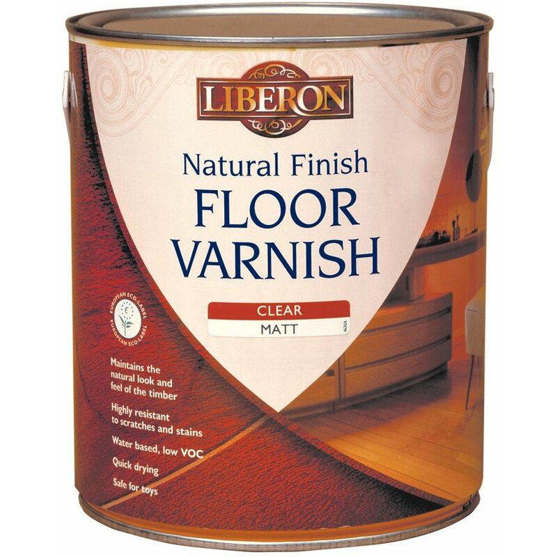 Natural Finish Floor Varnish Clear Matt 2.5 litre LIBFVWNCM25L