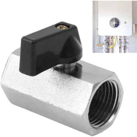 Natural gas ball valve with thickened copper core for domestic water heaters, 1/2" pipe fitting.