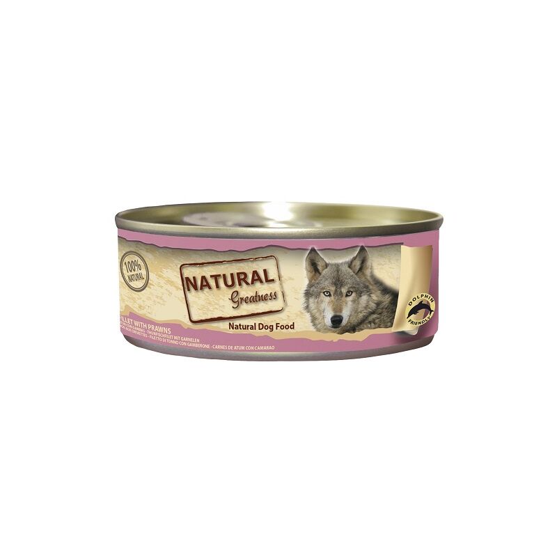 

NATURAL GREATNESS CLASSIC Comida Húmeda para Perros con Filete de Atún y Gambas, 24 Latas x 156 gr