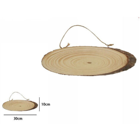 Natural Legno Base Tronco Decorative Ornation To Appends 30x10cm 72103