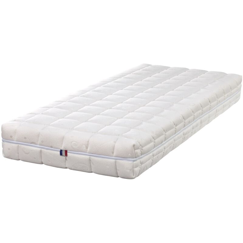 Natural Matelas 180x200 Souple en Latex Naturel 80 Kg/m3 - DEHOUSSABLE - 21 cm - Compatible literies électriques