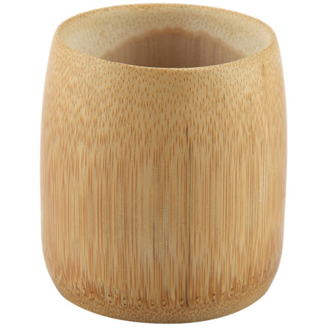 Natural Pure Bamboo Tea Cup Handmade No Paint Eco friendly Water Cups(Round Mouth M)