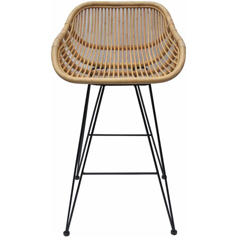 BO LIVING Natural Rattan Bodan Bar Stool, W52xD52xH97 cm