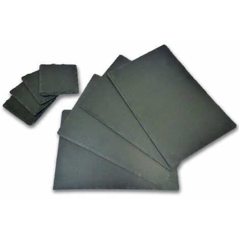 Natural Slate Placemats & Coasters - 12pc | M&W - Multi