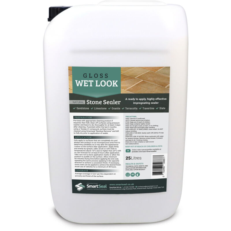 Smartseal - Sandstone/Natural Stone Sealer - Wet Look - 25 litre