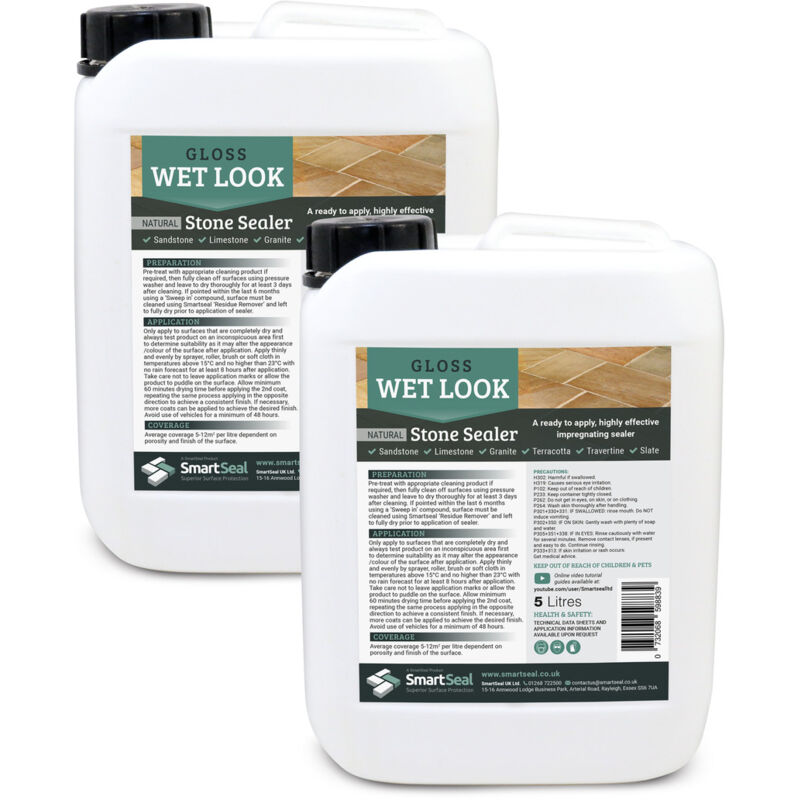 Smartseal - Sandstone/Natural Stone Sealer - Wet Look - 2 x 5 Litre