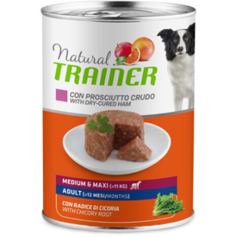 Natural trainer, cibo umido per cani, vari gusti, 400 gr
