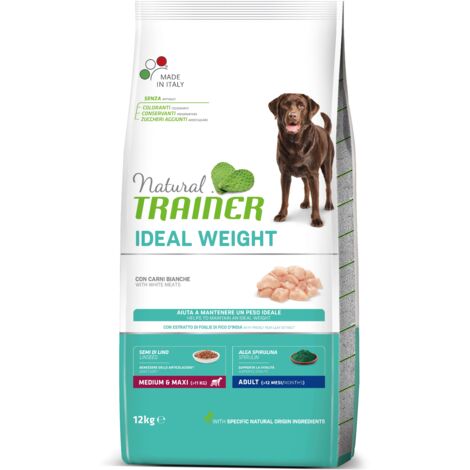 Natural Trainer Dog Light Adult Medium Maxi Tacchino - Sacco 12 Kg - Cibo Secco Cani