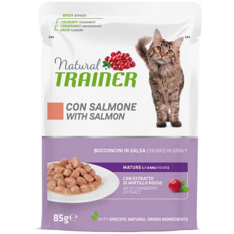 Natural Trainer Gatto Busta 85gr Mature Salmon