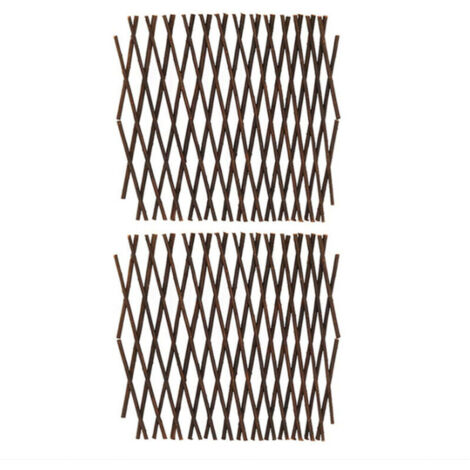Natural willow trellis, expandable plant support, wooden trellis fence exterior wall
