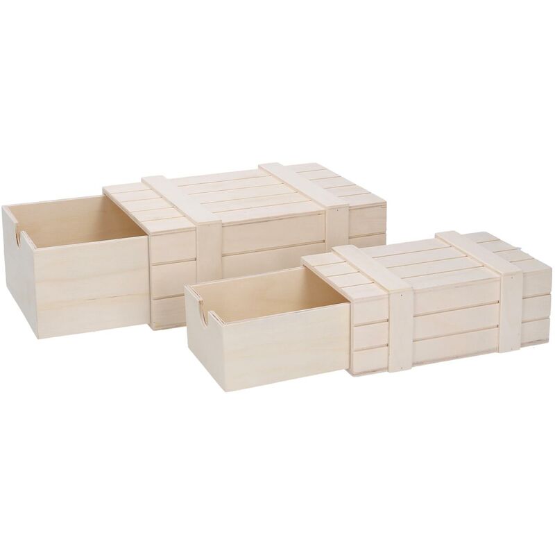 Image of Natural wooden box 1-2 cm20x14h8,3