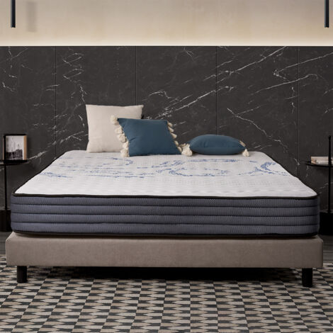 Naturalex - Colchón Perfect Sleep - 90x200 cm - Viscoelástica HR, Látex Azul, Hipoalergénico - Equilibrado - 7 Zonas de Confort - Cara Verano/Invierno