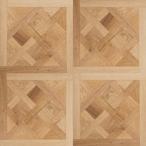 Naturasol – Dalle de parquet Versailles chêne vernis mat 60x60 cm – Panneau contrecollé 15 mm – Épaisseur de couche d'usure 4 mm – Élégance AB